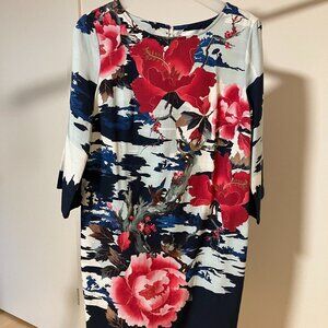 Asian inspired pattern dress. Handmade by a local designer. fits size 4-6